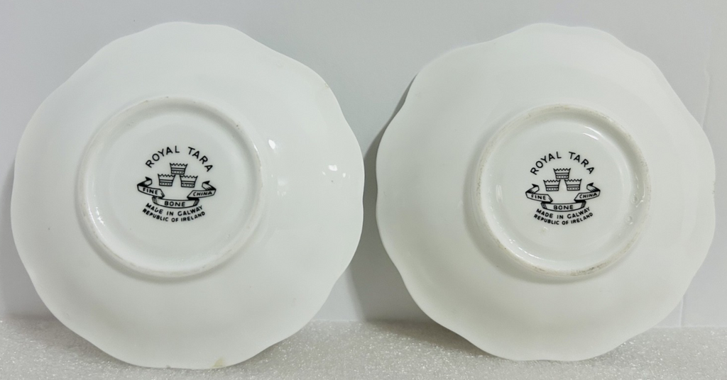 Royal Tara Fine Bone China Shamrock Shell Dishes Set of 2 Ireland