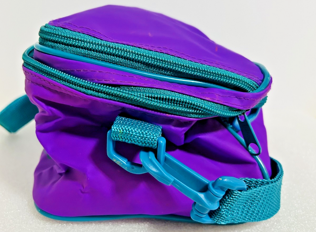 Vintage Igloo Purple Teal Insulated Lunch Cooler Bag Retro Soft Tote