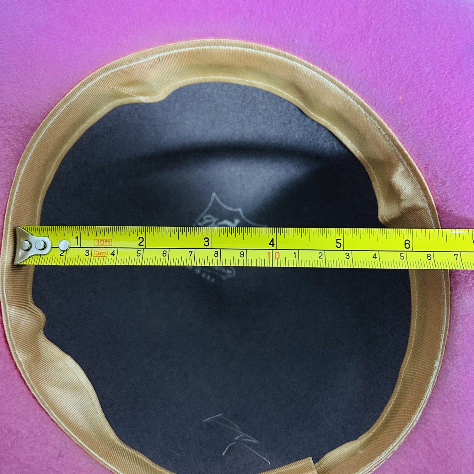 Vintage Geo W Bollman Pink Wool Felt Hat Feather Doeskin USA