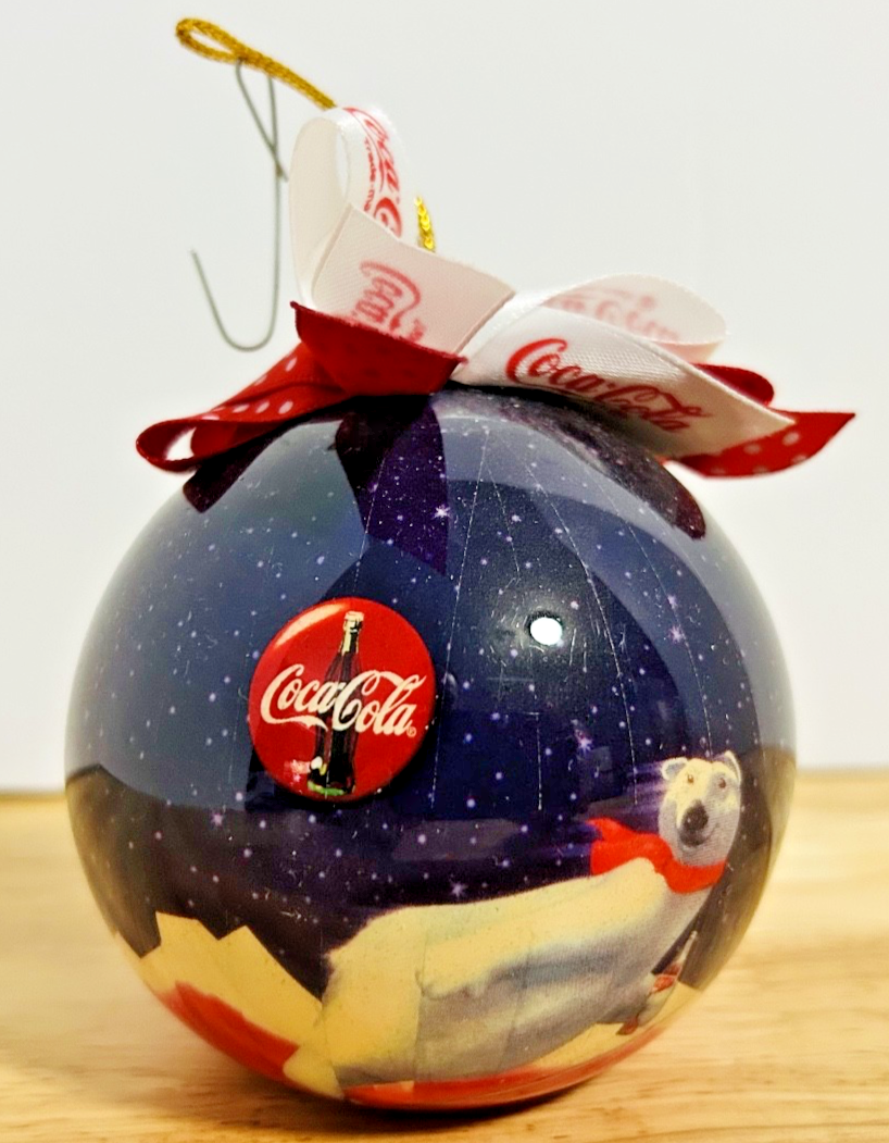 Vintage Coca-Cola Polar Bear Christmas Ornament in Original Box