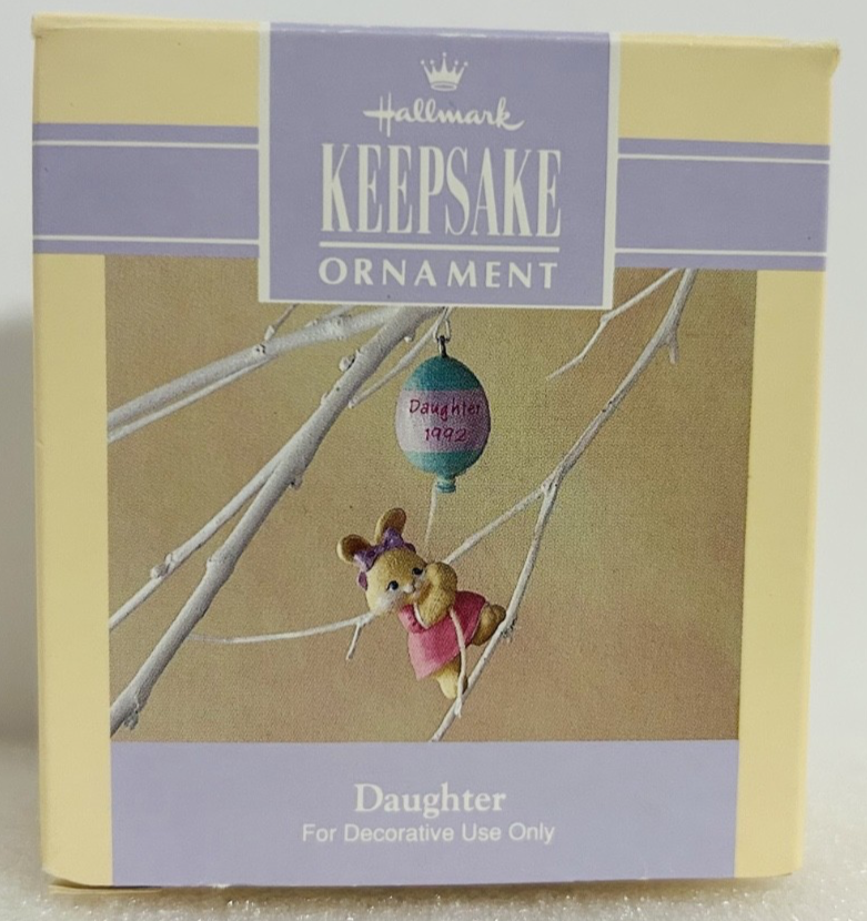 Hallmark 1992 Daughter Easter Ornament Bear Balloon Keepsake