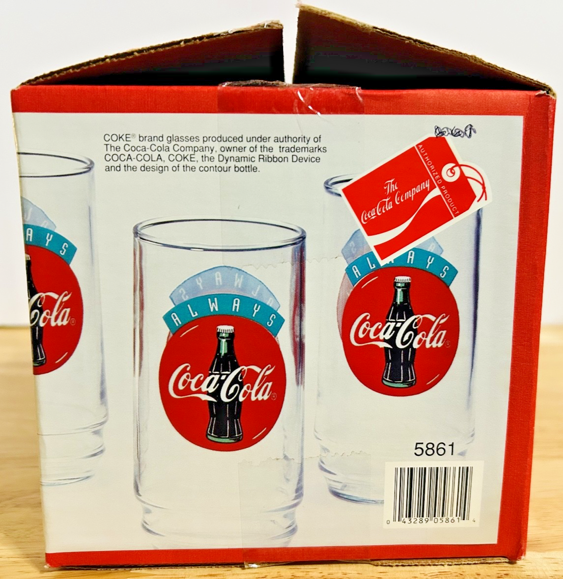 Vintage Coca-Cola Always Coke 8-Pc Glass Tumbler Set 16oz w/ Box – Indiana Glass