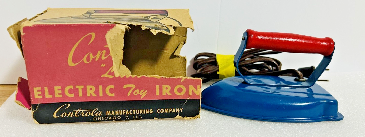 Vintage Controla Little Lady Electric Toy Iron Model 300 w/ Box Untested