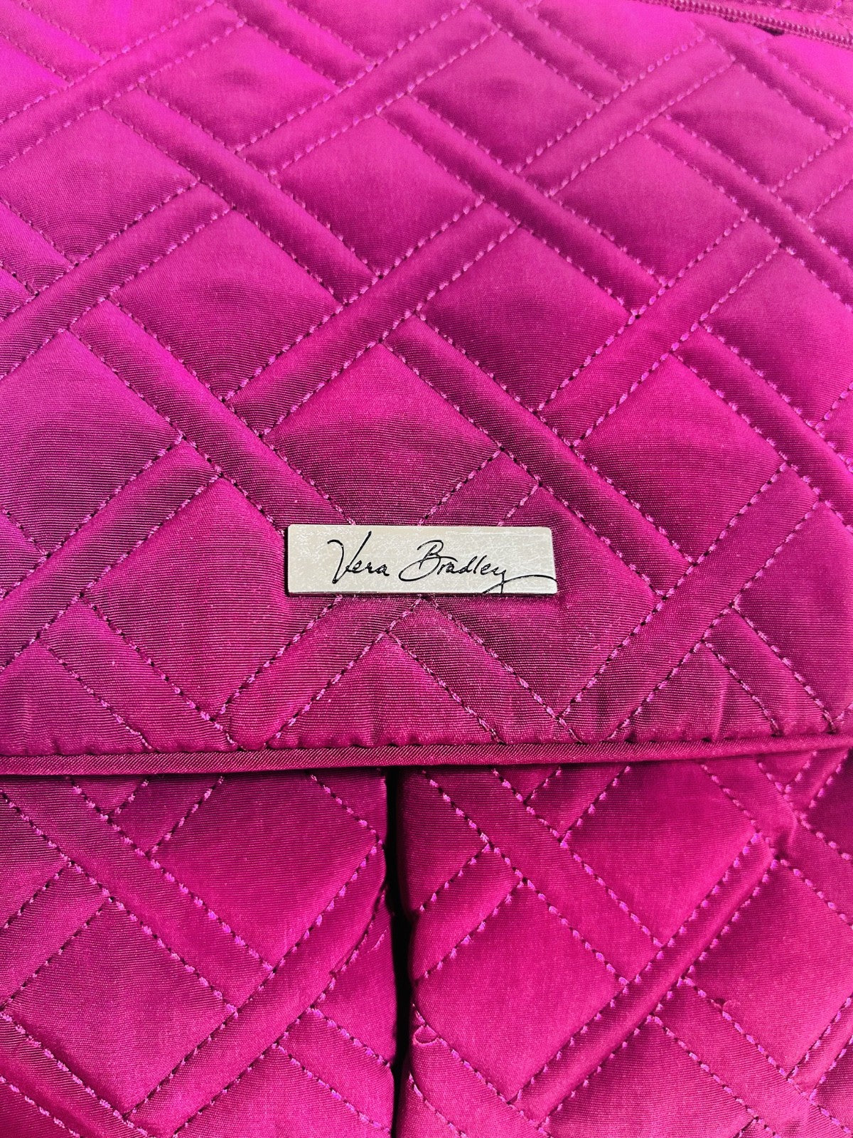 Vera Bradley Magenta Quilted Crossbody Shoulder Bag Pink