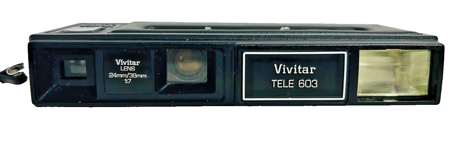 Vivitar Tele 603 35mm Film Camera w/ Case Strap Vintage Untested