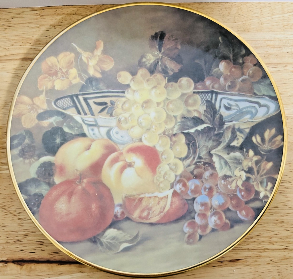 Gloria Bavaria Fruit Plates Set of 4 | 24K Gold Rim | German Porcelain