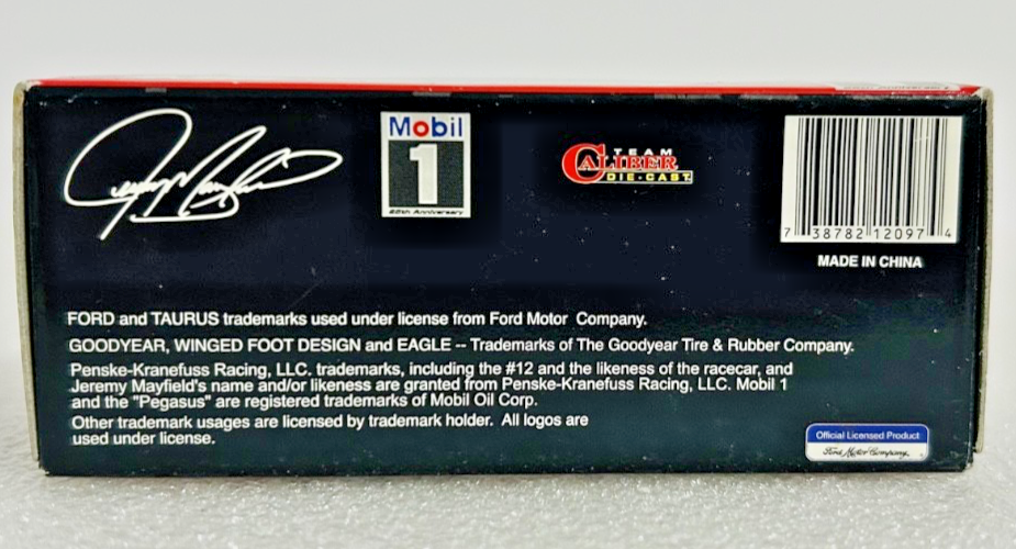 Jeremy Mayfield #12 Mobil 1 25th Anniversary 1:64 NASCAR Diecast Car MIB