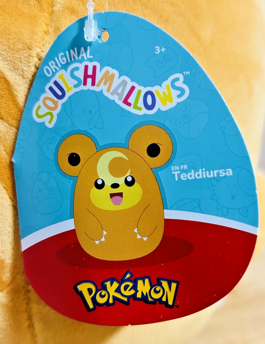 Pokémon Squishmallows Bundle Clefairy Marill Teddiursa Plush Toy Set NWT