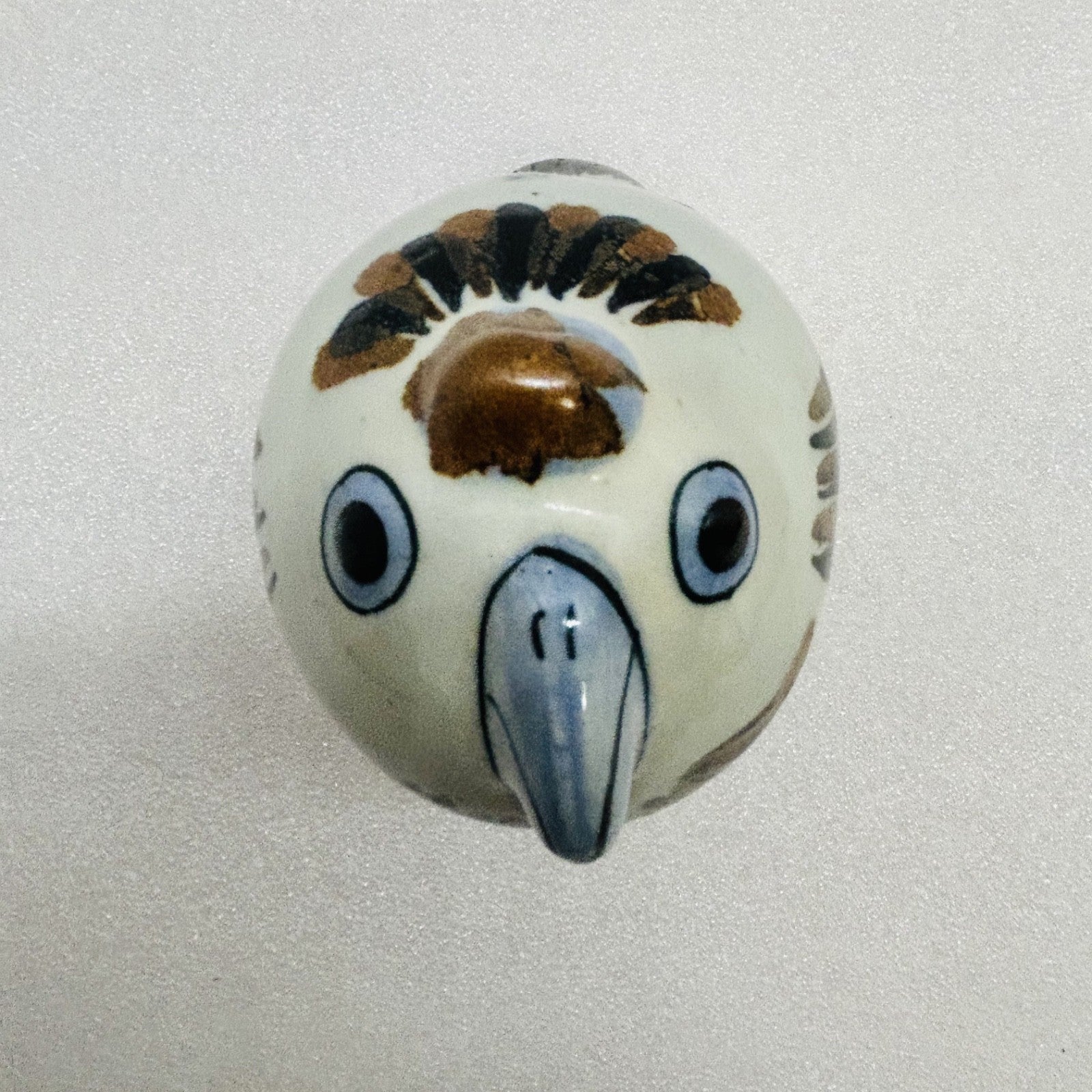 Vintage Tonala Mexico Pottery Bird Figurine Hand Painted Folk Art 5in