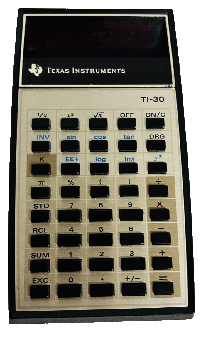Vintage Texas Instruments TI-30 Scientific Calculator w/ Case UNTESTED