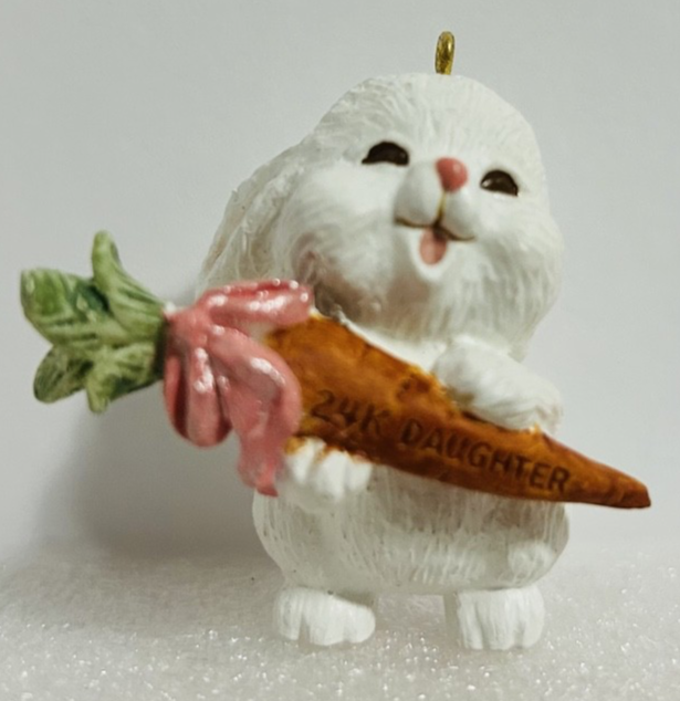 1990 Hallmark Keepsake Easter Ornament Daughter Bunny w Box