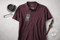 VRST Mens XL Button Down Shirt Stretch Moisture Wicking Burgundy NWT