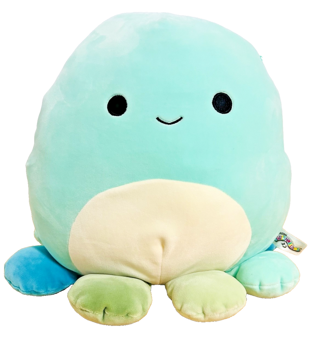 Squishmallows Green Octopus Plush ~ 12" Soft Stuffed Animal Toy ~ Clean EUC