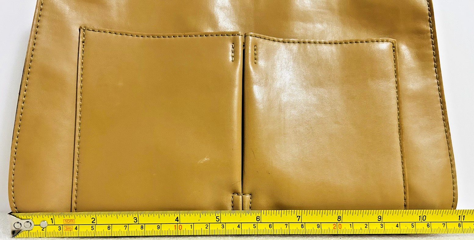 Mondani Mustard Yellow Shoulder Bag Faux Leather Double Pocket