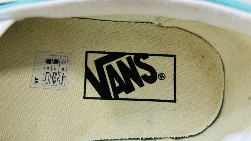 Vans Classic Slip On Teal Canvas Shoes Mens 5.5 Womens 7 Skate Casual