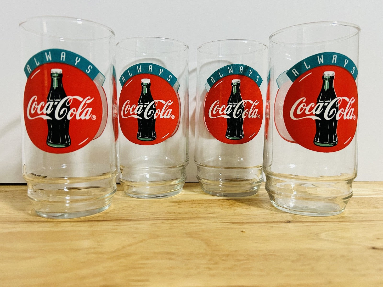 Vintage Coca-Cola Always Coke 8-Pc Glass Tumbler Set 16oz w/ Box – Indiana Glass