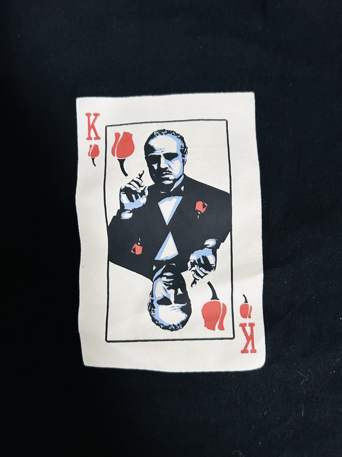 The Godfather Graphic T-Shirt Mens XL Black King of Hearts Movie Tee