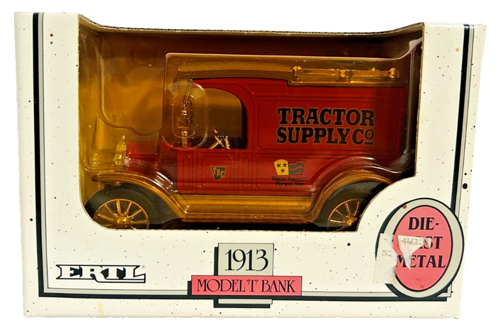 Ertl 1913 Model T Bank Tractor Supply Co Diecast Metal 1/25 Scale NIB