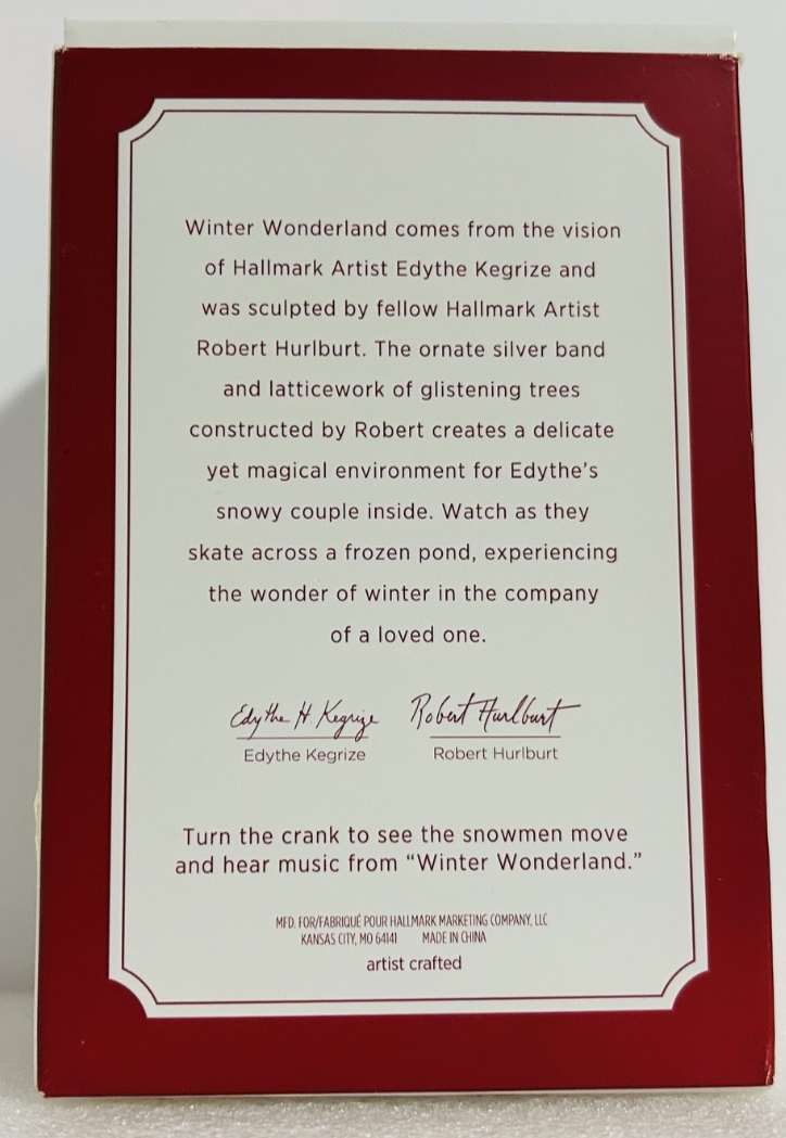 2018 Hallmark Keepsake Ornament Club Winter Wonderland QXC5306