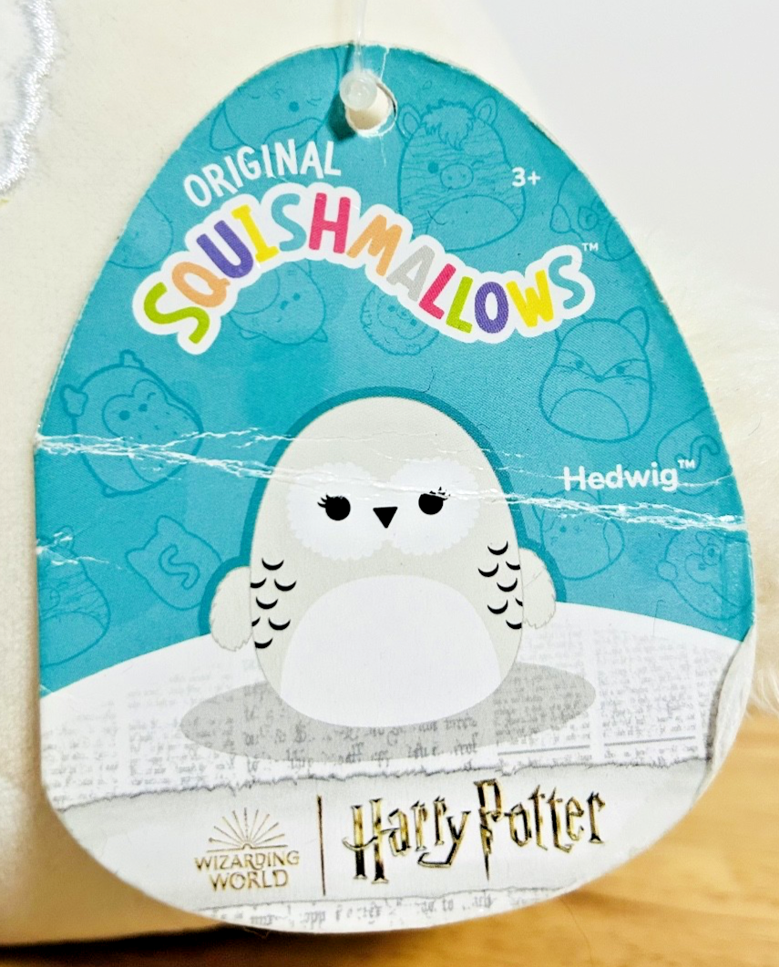 Squishmallows Harry Potter Hedwig Owl Plush 8" Original NWT Soft Toy