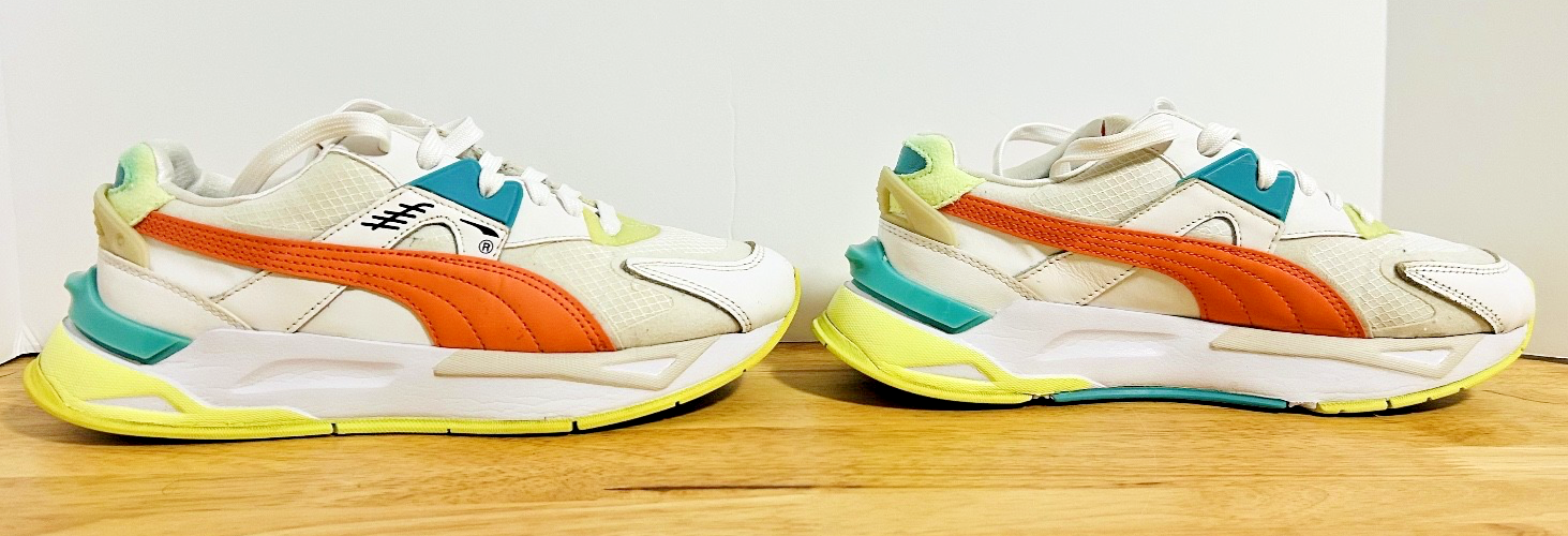 PUMA Mirage Sport Remix Sneakers Women's 7 White Orange Teal 384074-02