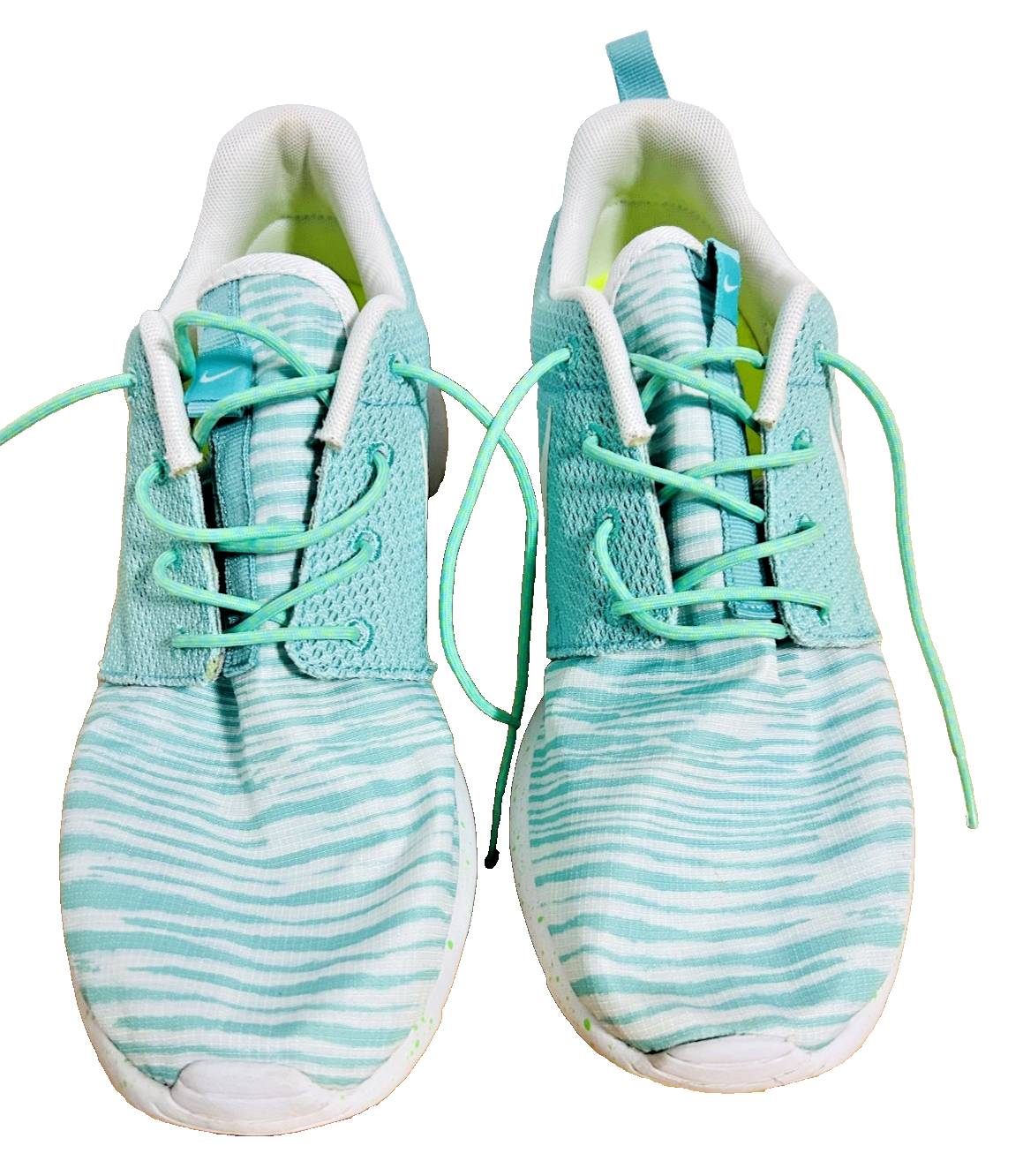 Nike Roshe One Mint Green Stripe Women’s US 10 Lightweight Running Shoes