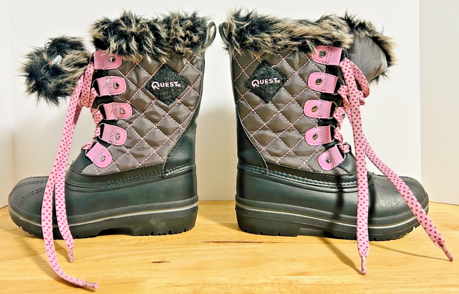 Quest Girls Boots Size 13K PDD-8KD4L412 STYLE NO.: QCWBG004-GRY