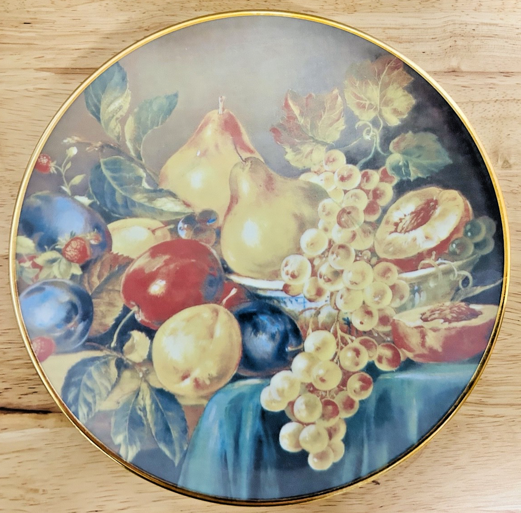 Gloria Bavaria Fruit Plates Set of 4 | 24K Gold Rim | German Porcelain