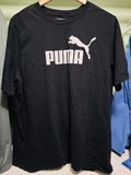 Puma Black Logo T-Shirt Mens XXL White Jumping Cat Graphic Tee