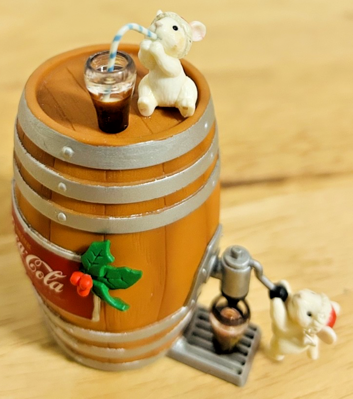 1992 Coca-Cola “The Cold, Crisp Taste of Coke” Ornament 583766 Mice & Barrel Box