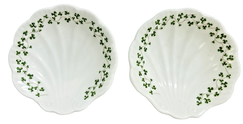 Royal Tara Fine Bone China Shamrock Shell Dishes Set of 2 Ireland
