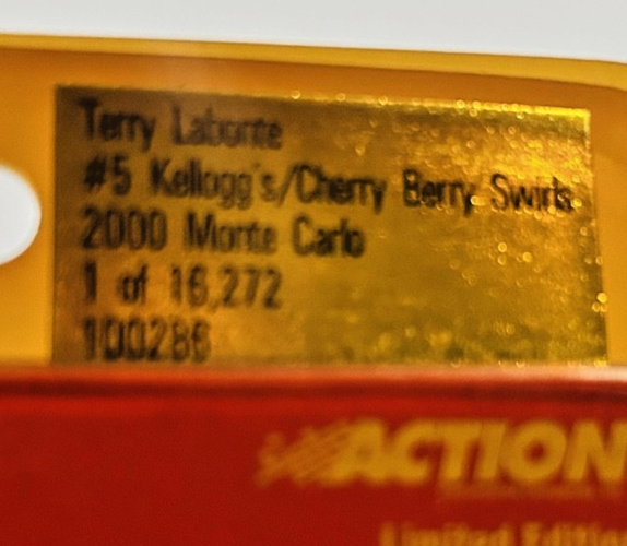 Terry Labonte #5 Kellogg’s Froot Loops 2000 Monte Carlo 1/64 Action LE