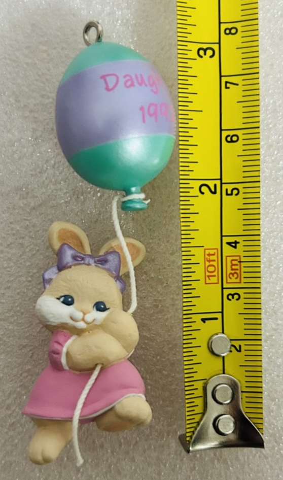 Hallmark 1992 Daughter Easter Ornament Bear Balloon Keepsake
