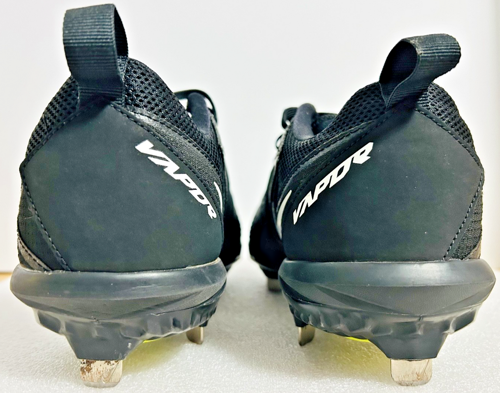 Nike Vapor Metal Baseball Cleats Black White LunarLON Men's 10.5