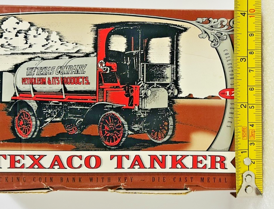 1995 Ertl Texaco 1910 Mack Tanker Coin Bank Diecast w/ Box & Paperwork