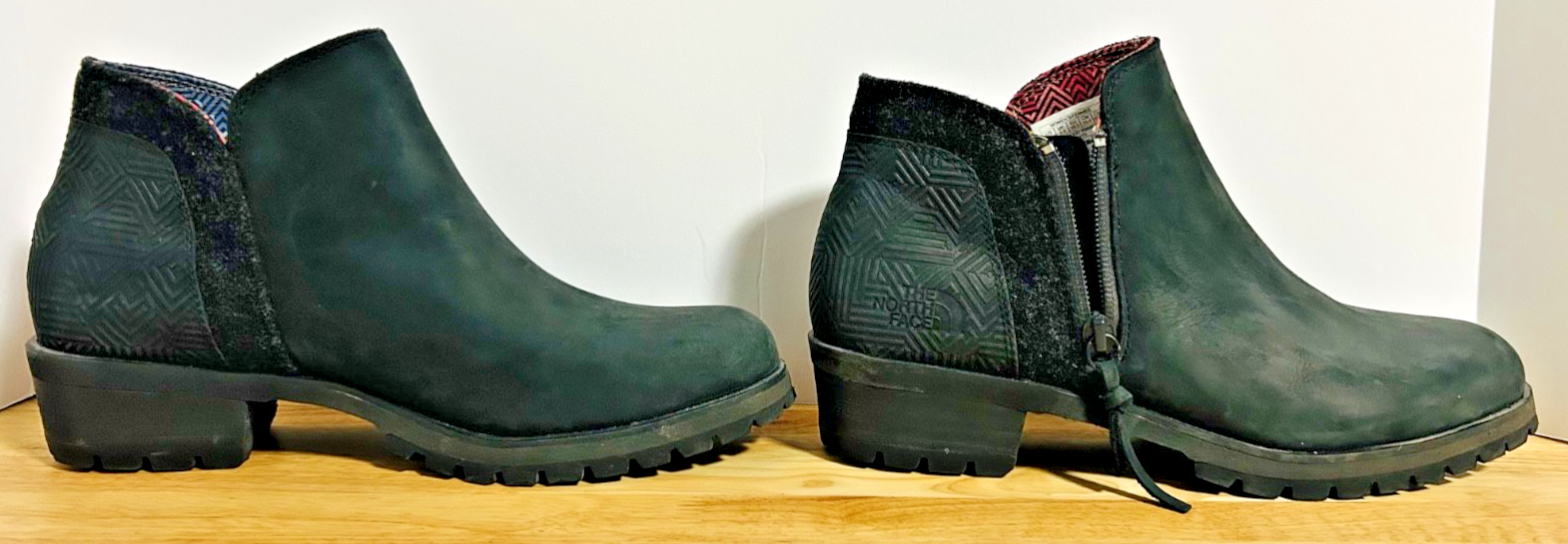The North Face Womens Ankle Boots Black Waterproof Size 8.5 Lug Sole