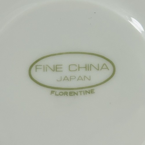 Fine China Japan Florentine 6" Saucer Plate Green Yellow Floral