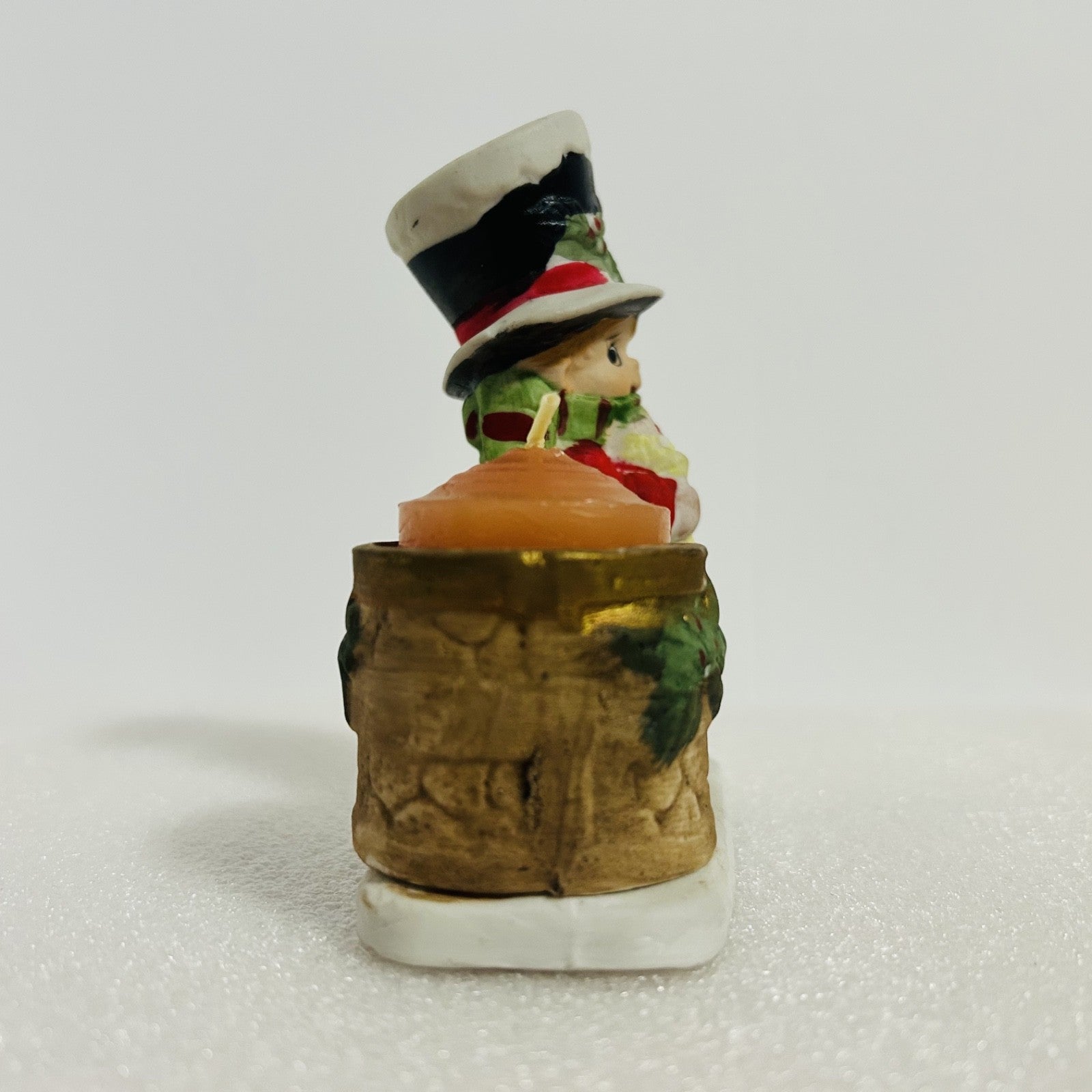 Vintage 1978 Jasco Christmas Luvkins #10 Porcelain Boy Candle Holder