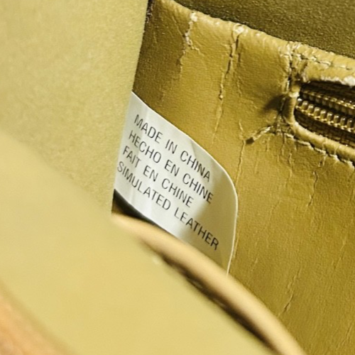Mondani Mustard Yellow Shoulder Bag Faux Leather Double Pocket