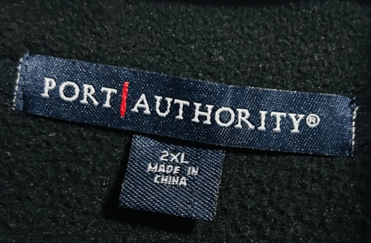 Port Authority Black Fleece Jacket 2XL Full Zip Polyester Mens