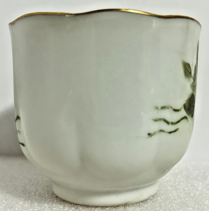 L Chevalier Limoges Demitasse Cup & Snack Plate Roses Gold 8”