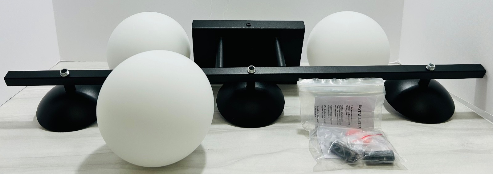 Ralbay Black Bathroom Lights 3-Light Mid Century Modern Bathroom Vanity NIB