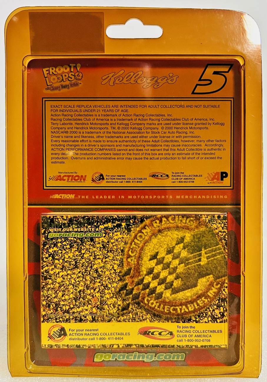 Terry Labonte #5 Kellogg’s Froot Loops 2000 Monte Carlo 1/64 Action LE