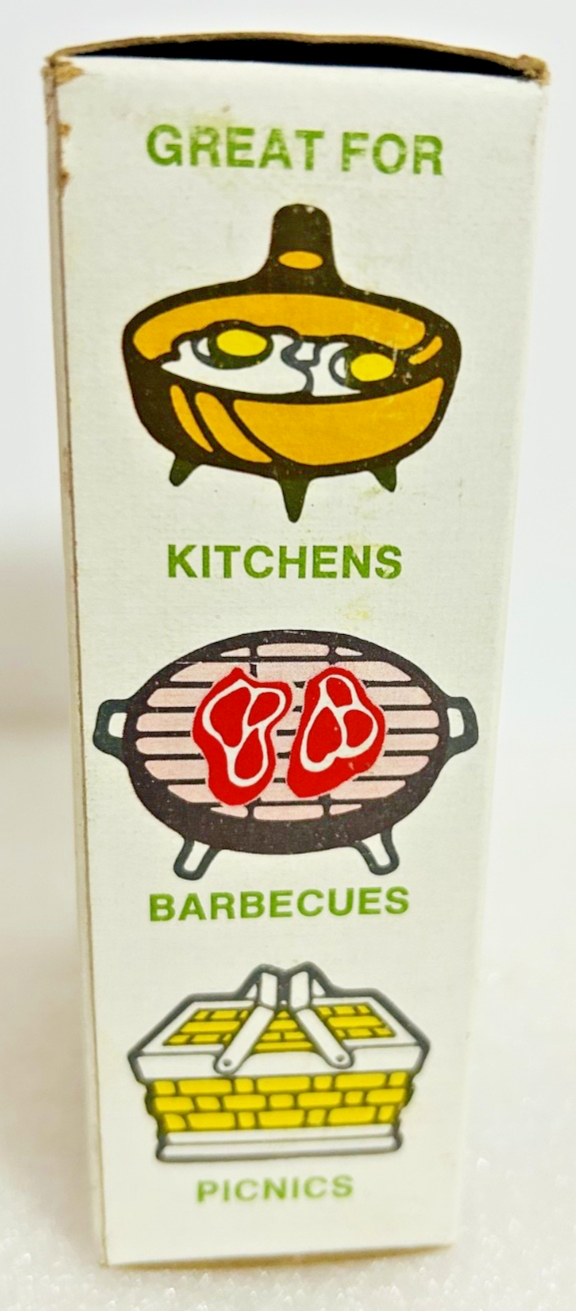 Vintage Squirt Soda Salt & Pepper Shakers w Box Green Glass Bottles