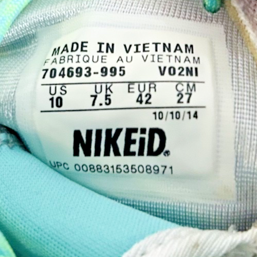 Nike Roshe One Mint Green Stripe Women’s US 10 Lightweight Running Shoes