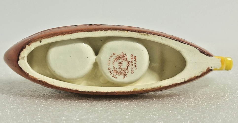 Occupied Japan MEIKO Gondola Boat Salt Pepper Shakers Vintage Ceramic