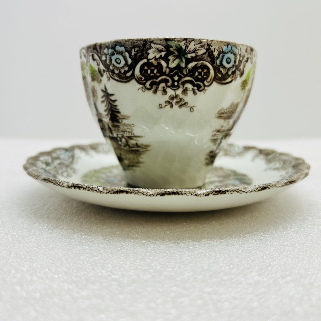 Johnson Brothers Colonial Overhang Teacup and Saucer Heritage Hall