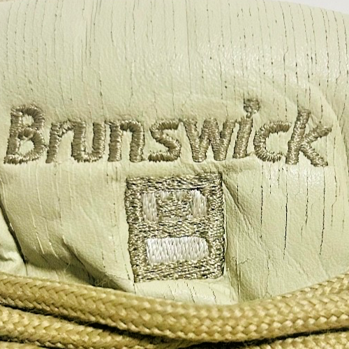 Brunswick Bowling Shoes Mens Size 9 Tan Beige Lace Up Leather Pre Owned