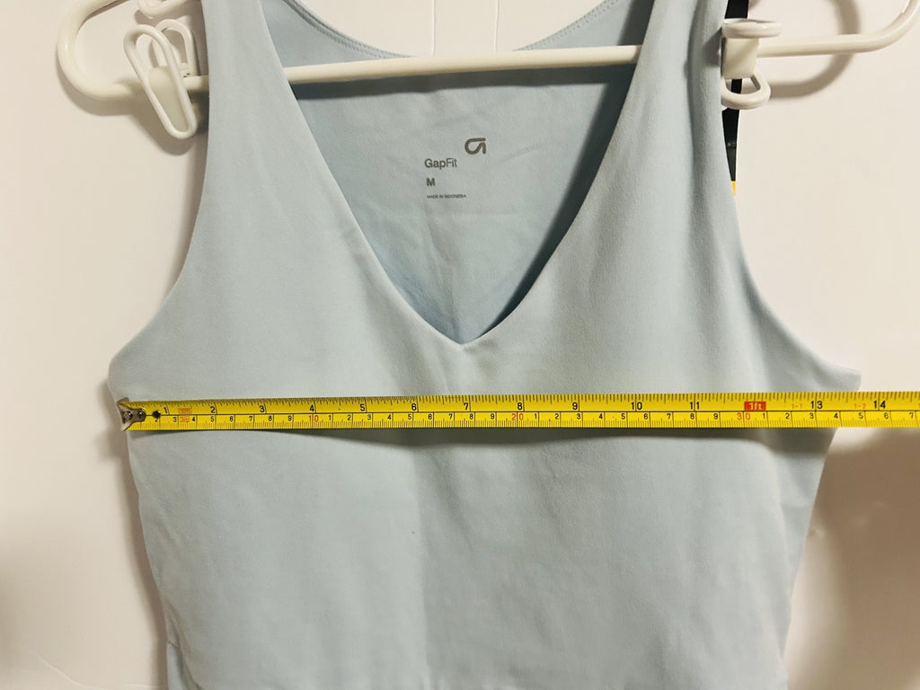 GapFit Active Tank Dress Medium Light Blue Shelf Bra NWT