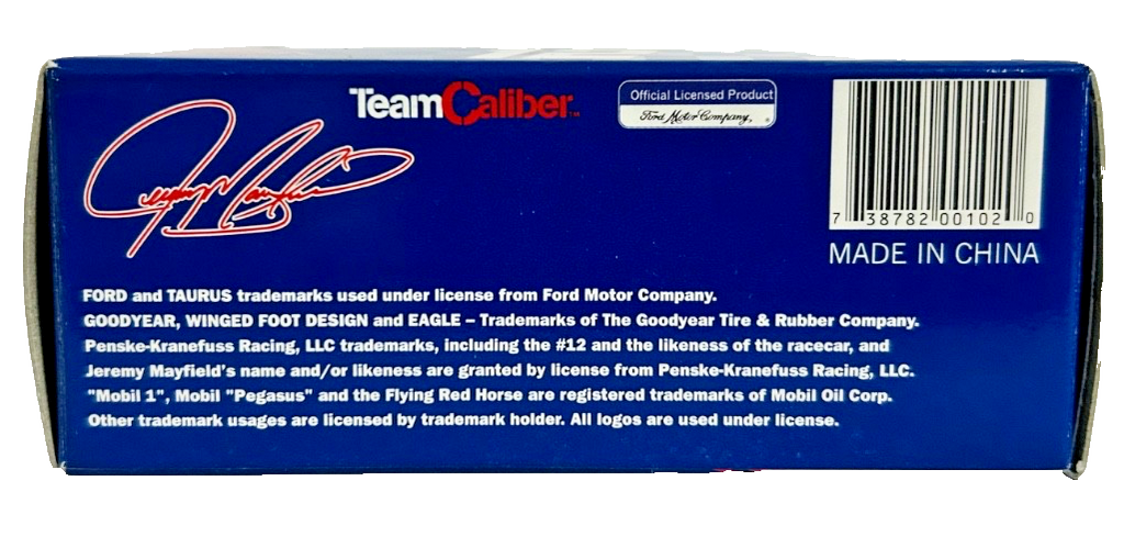 Jeremy Mayfield #12 Mobil 1 Ford Taurus 1:64 Diecast Team Caliber